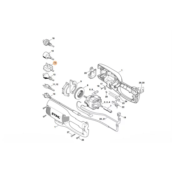 STIHL  Przewód przyłączeniowy GB 6440 440 2004